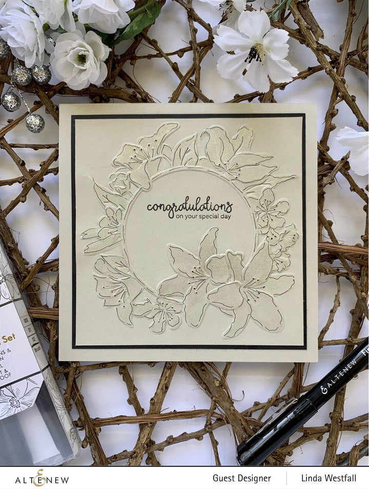 Embossing Folder Delightful Frame 3D Embossing Folder