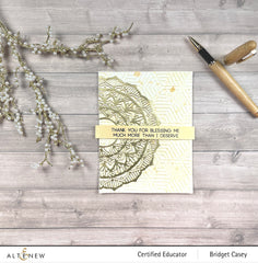 Embossing Folder Diamond Mandala 3D Embossing Folder