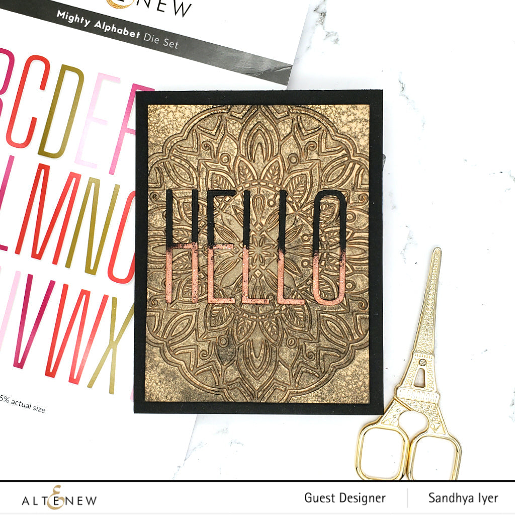 Embossing Folder Diamond Mandala 3D Embossing Folder