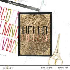 Embossing Folder Diamond Mandala 3D Embossing Folder