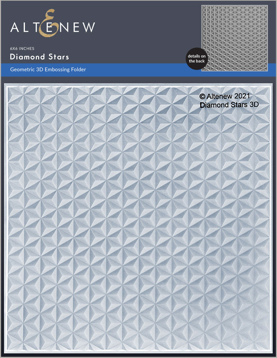 Embossing Folder Diamond Stars 3D Embossing Folder