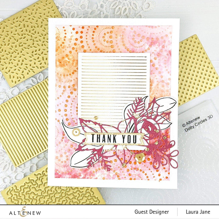 Embossing Folder Dotty Circles 3D Embossing Folder