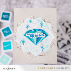 Embossing Folder Faceted Frame 3D Embossing Folder