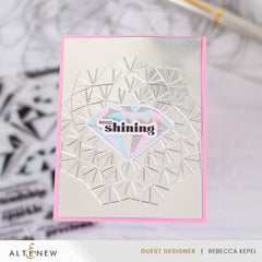 Embossing Folder Faceted Frame 3D Embossing Folder