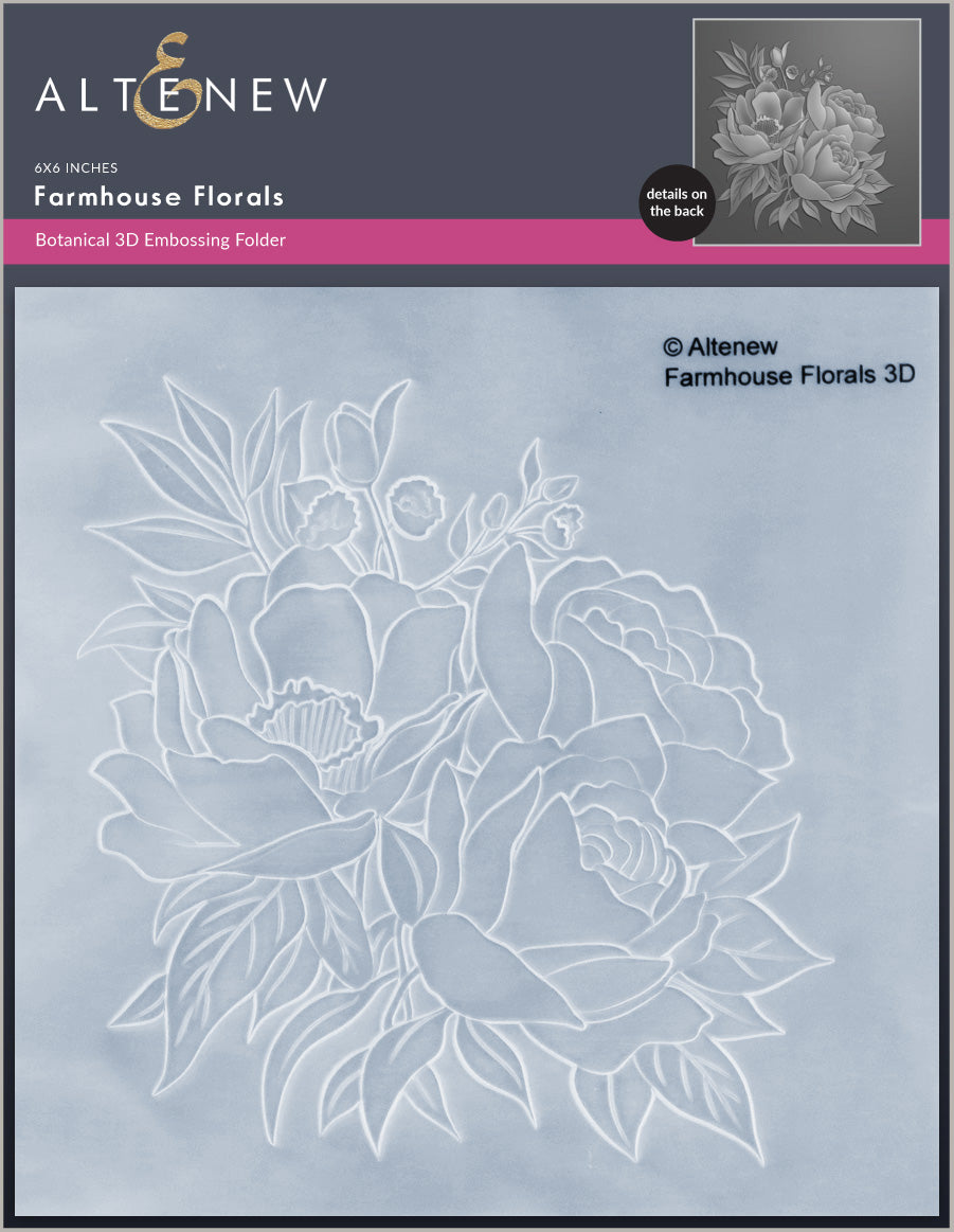 Embossing Folder Farmhouse Florals 3D Embossing Folder