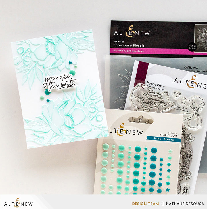 Embossing Folder Farmhouse Florals 3D Embossing Folder