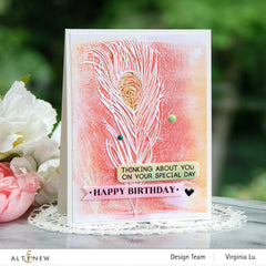 Embossing Folder Floating Feather 3D Embossing Folder