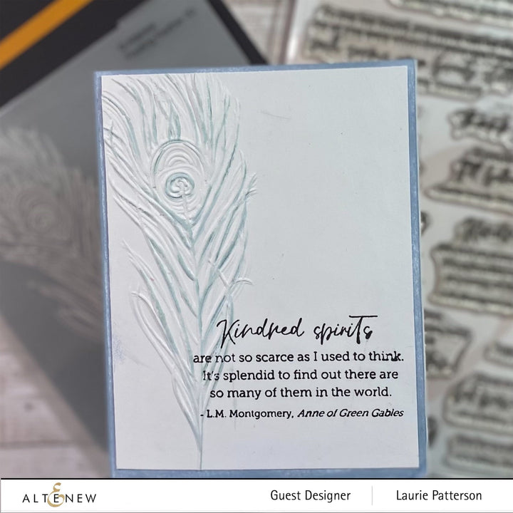 Embossing Folder Floating Feather 3D Embossing Folder