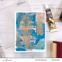 Embossing Folder Floating Feather 3D Embossing Folder
