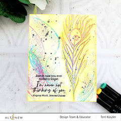 Embossing Folder Floating Feather 3D Embossing Folder