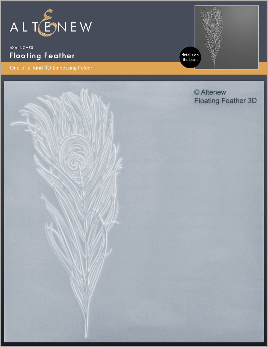 Embossing Folder Floating Feather 3D Embossing Folder