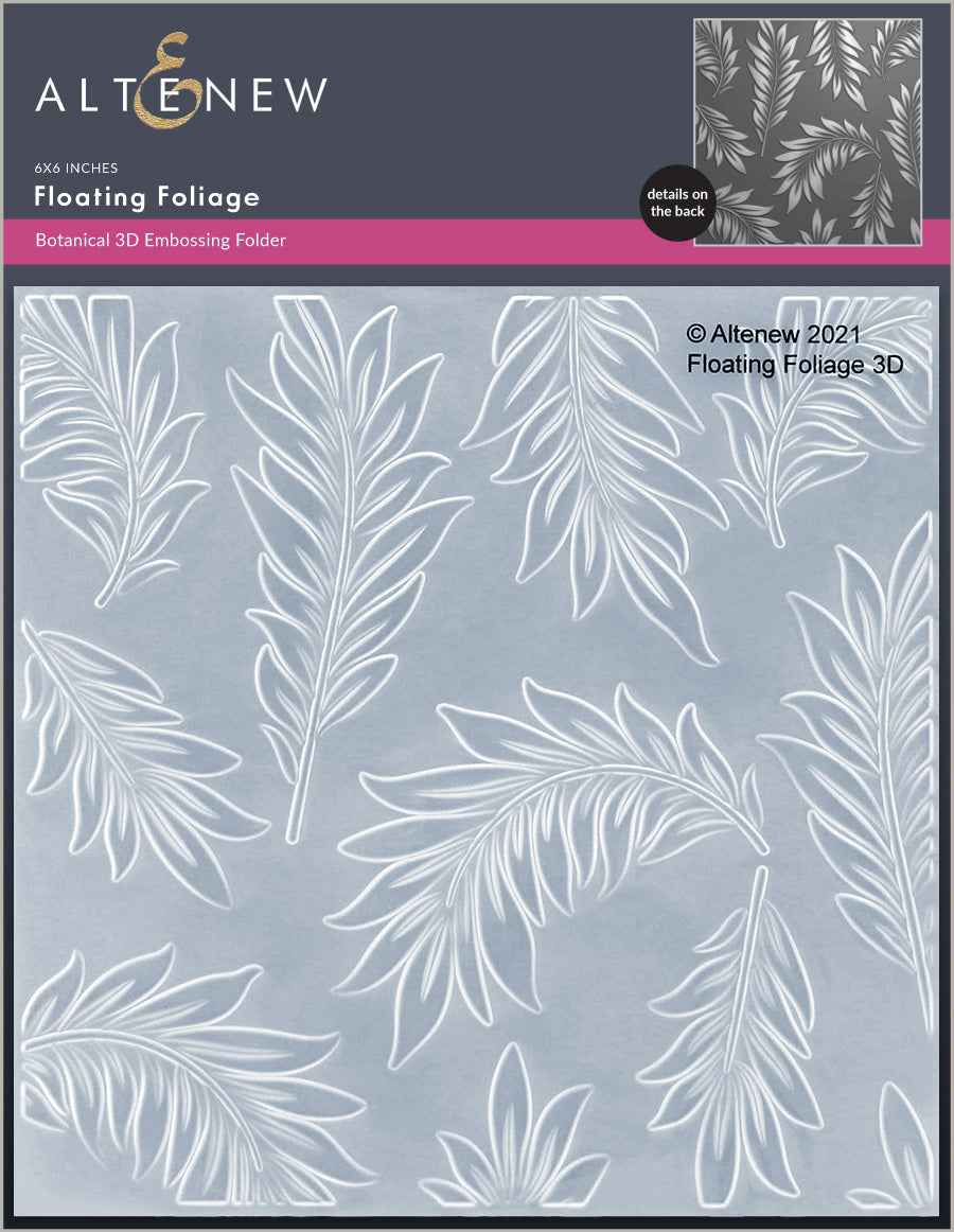 Embossing Folder Floating Foliage 3D Embossing Folder
