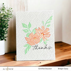 Embossing Folder Floral Diamond Blocks 3D Embossing Folder