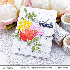 Embossing Folder Floral Diamond Blocks 3D Embossing Folder