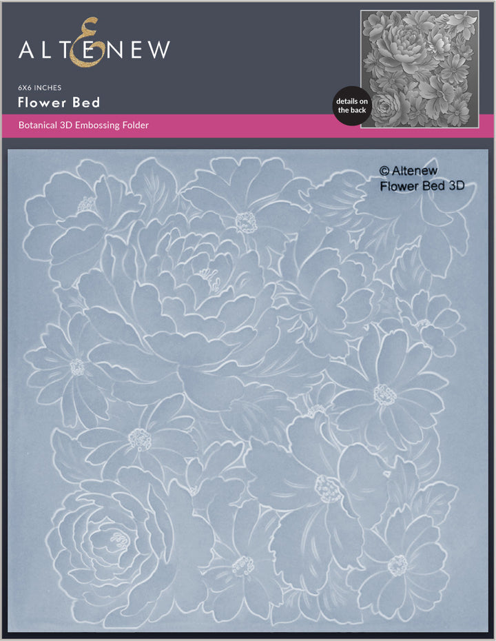 Embossing Folder Flower Bed 3D Embossing Folder