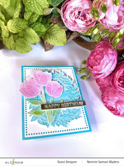 Embossing Folder Flowing Wreath 3D Embossing Folder