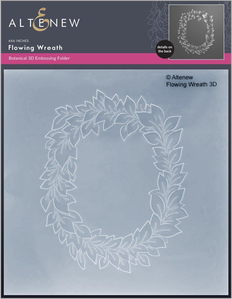 Embossing Folder Flowing Wreath 3D Embossing Folder