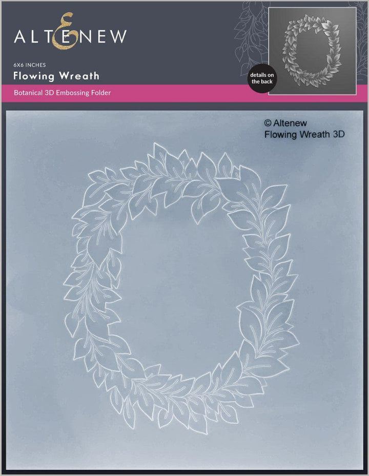 Embossing Folder Flowing Wreath 3D Embossing Folder