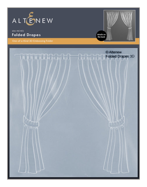 Embossing Folder Folded Drapes 3D Embossing Folder