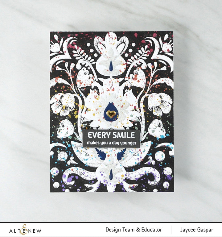 Embossing Folder Folk Art Motif 3D Embossing Folder