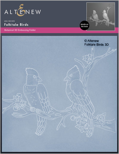 Embossing Folder Folktale Birds 3D Embossing Folder