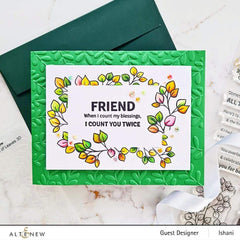 Embossing Folder Frame of Leaves 3D Embossing Folder