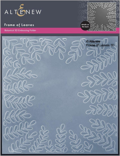 Embossing Folder Frame of Leaves 3D Embossing Folder