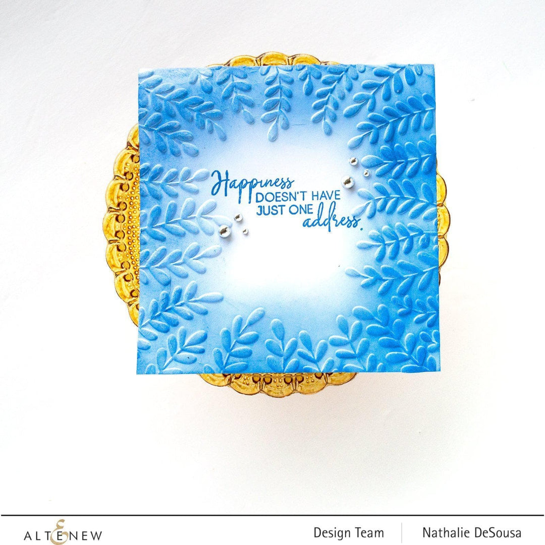 Embossing Folder Frame of Leaves 3D Embossing Folder