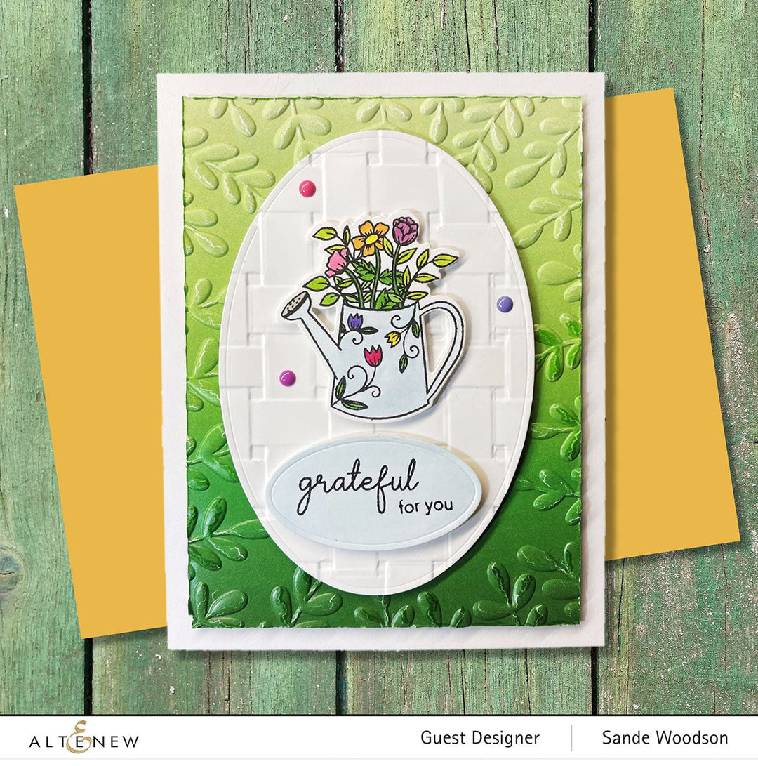 Embossing Folder Frame of Leaves 3D Embossing Folder