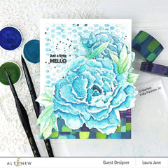 Embossing Folder Frilly Peonies 3D Embossing Folder