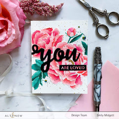 Embossing Folder Frilly Peonies 3D Embossing Folder