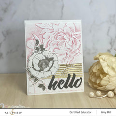 Embossing Folder Frilly Peonies 3D Embossing Folder