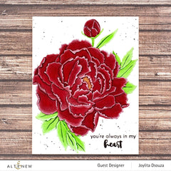 Embossing Folder Frilly Peonies 3D Embossing Folder