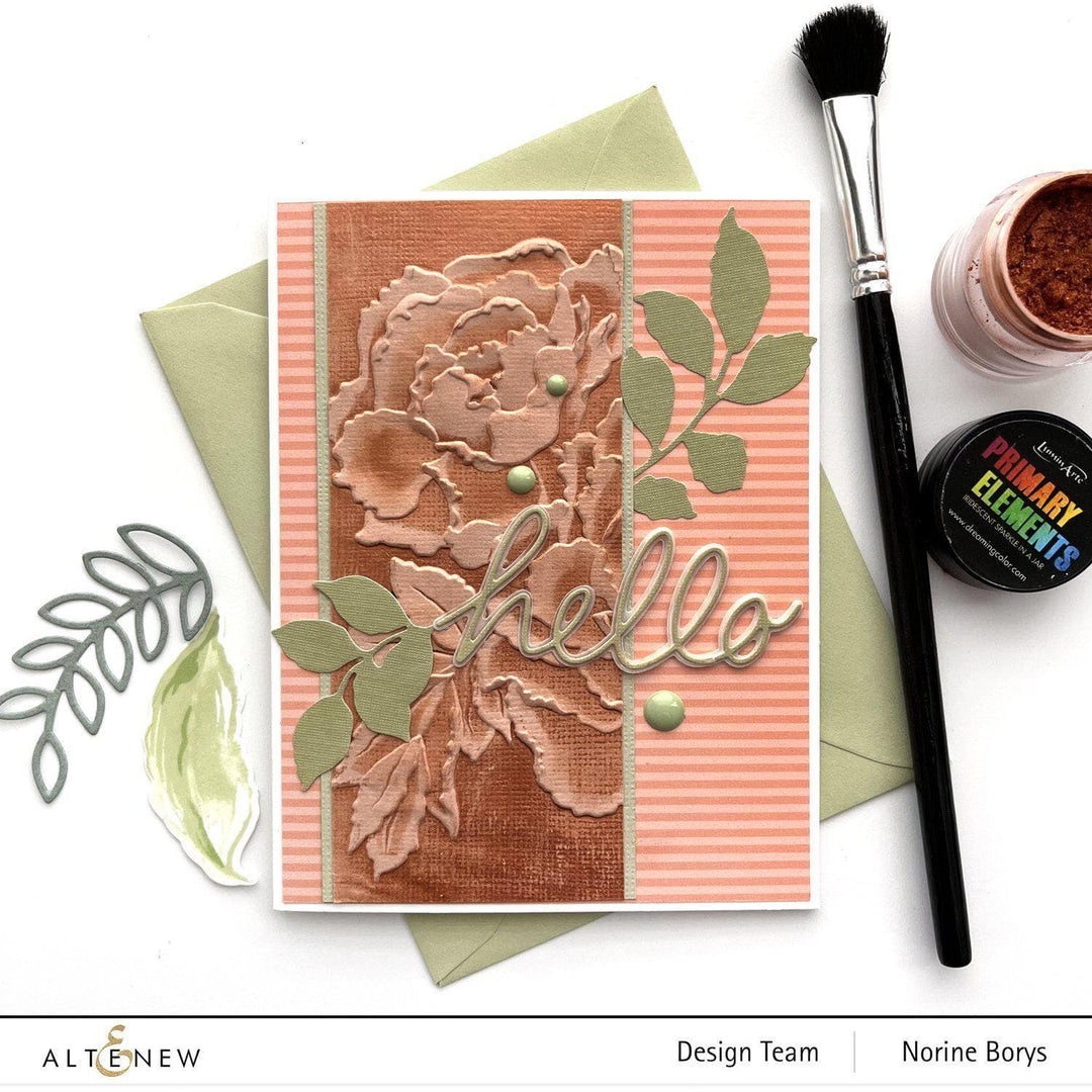 Embossing Folder Frilly Peonies 3D Embossing Folder