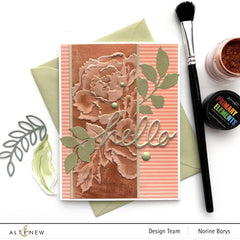Embossing Folder Frilly Peonies 3D Embossing Folder