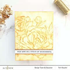 Embossing Folder Frilly Peonies 3D Embossing Folder