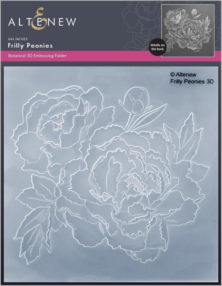 Embossing Folder Frilly Peonies 3D Embossing Folder