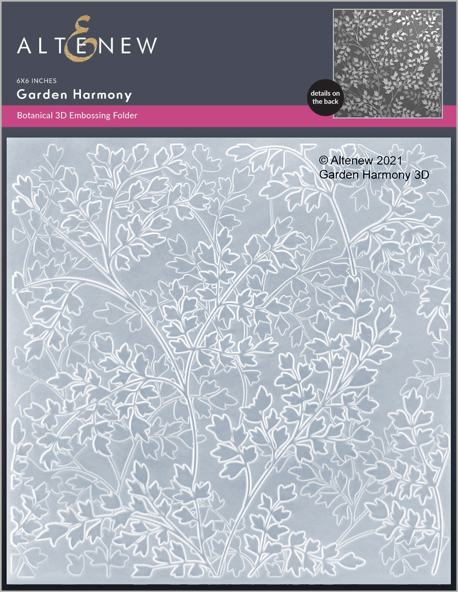 Embossing Folder Garden Harmony 3D Embossing Folder
