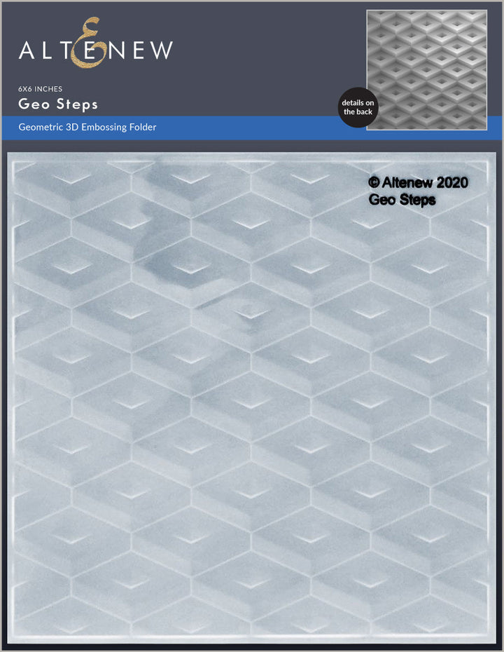 Embossing Folder Geo Steps 3D Embossing Folder