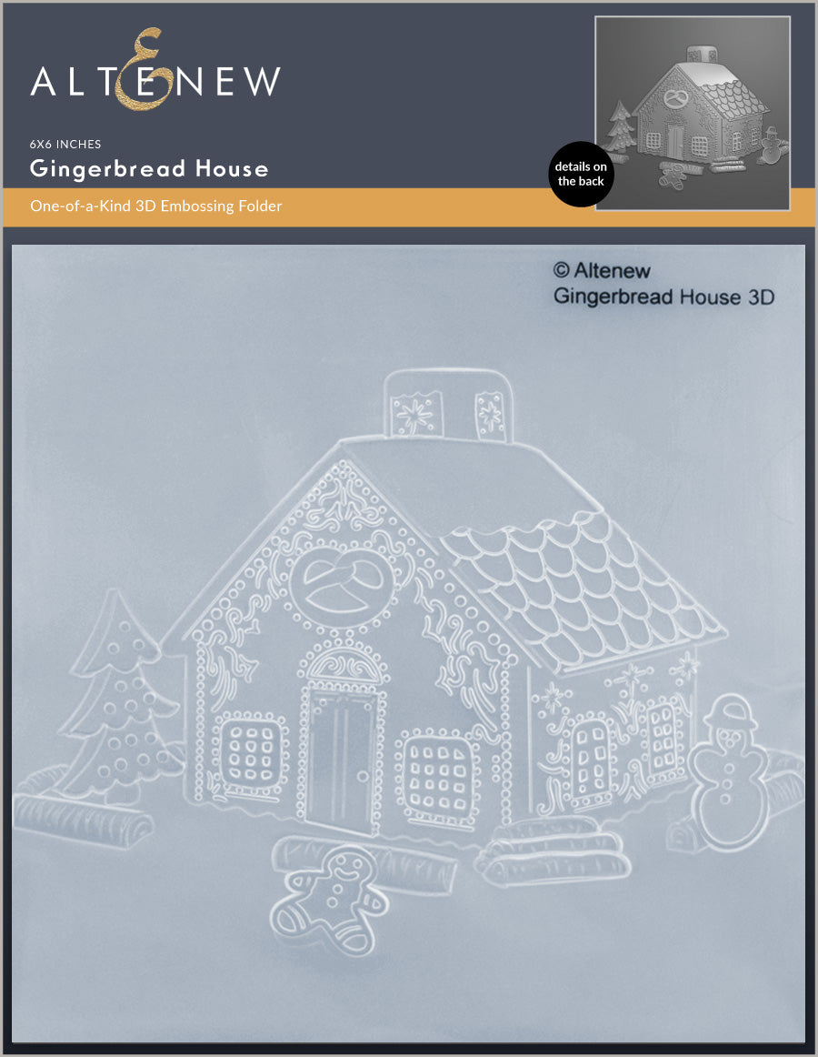 Embossing Folder Gingerbread House 3D Embossing Folder