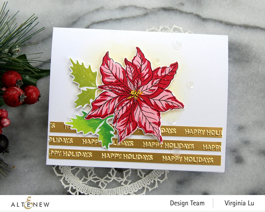 Embossing Folder Happy Holidays 3D Embossing Folder