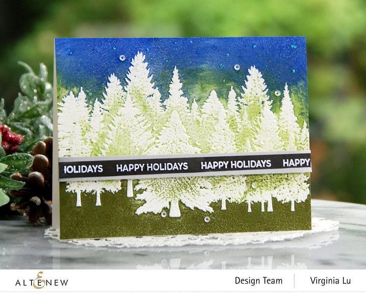 Embossing Folder Happy Holidays 3D Embossing Folder