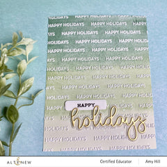 Embossing Folder Happy Holidays 3D Embossing Folder