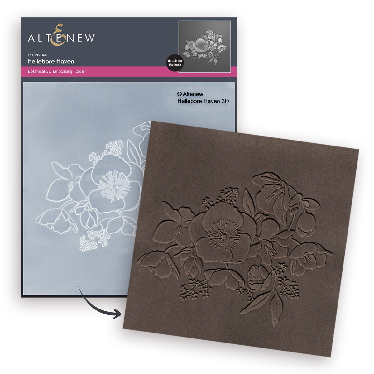 Embossing Folder Hellebore Haven 3D Embossing Folder