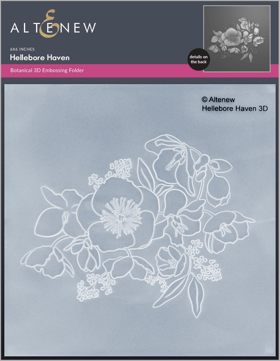 Embossing Folder Hellebore Haven 3D Embossing Folder