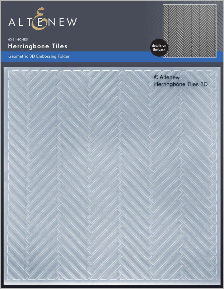 Embossing Folder Herringbone Tiles 3D Embossing Folder