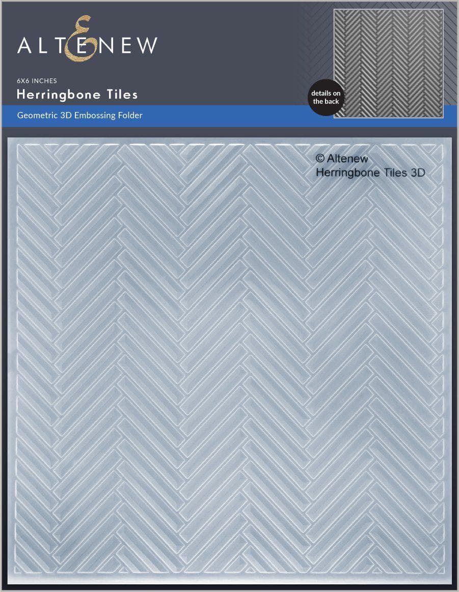 Embossing Folder Herringbone Tiles 3D Embossing Folder