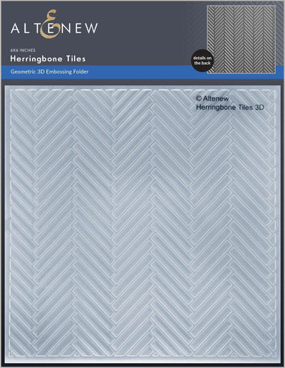Embossing Folder Herringbone Tiles 3D Embossing Folder
