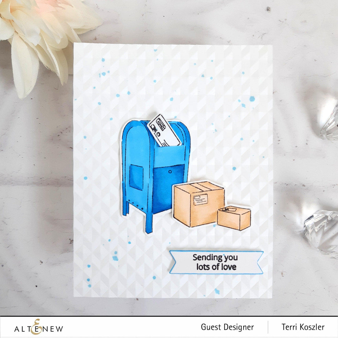 Embossing Folder Herringbone Tiles 3D Embossing Folder