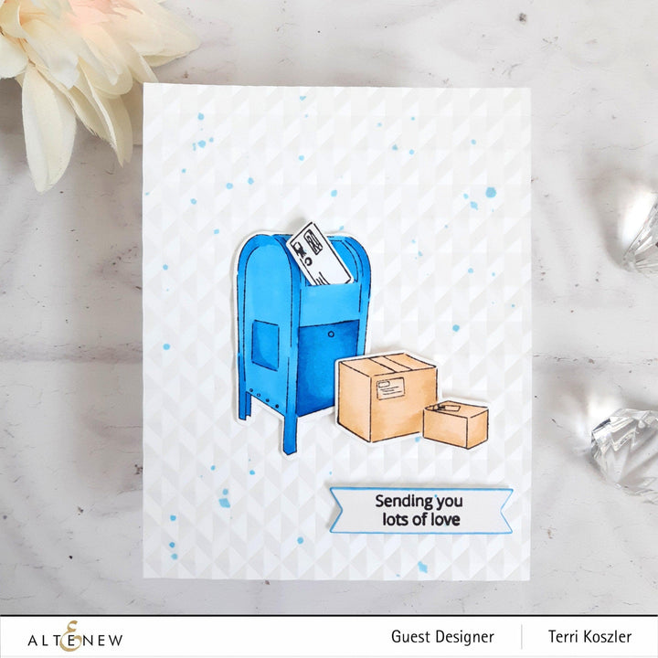 Embossing Folder Herringbone Tiles 3D Embossing Folder